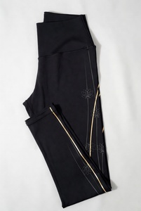High Quality Custom Logo Women's Fitness <b>Leggings</b> High Waist Yoga Pants Solid <b>Pattern</b> Spandex/Polyester Breathable Available - Product Image 2