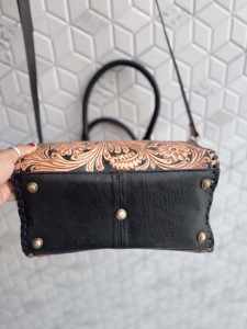 Bolso de Hombro de Cuero Tallado a Mano Estilo Bohemio Gitano, Hecho a Mano, para Mujer, Estilo Western, Multiusos, ¡Gran Oferta! - Product Image 4