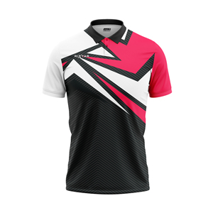 Ensemble polo unisexe sans couture à impression personnalisée évacuation de la transpiration respirant à séchage rapide extensible dans les quatre sens sublimation d'élasthanne/polyester - Product Image 3