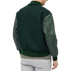High Quality Baseball Jackets Professional Manufacturer Clothing Brands Wool Leather Sleeve College Baseball Jacket For <b>Men</b> 2025 - Product Image 3