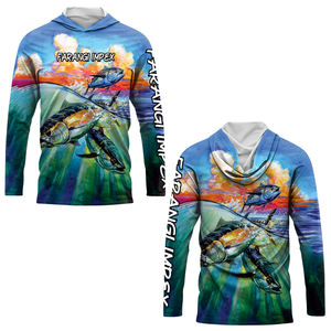 Camisetas de Pesca de Atún Sublimadas Personalizadas para Torneos, Ropa de Caza Unisex, Transpirable, de Secado Rápido, Elástica, de Poliéster y Spandex - Product Image 3