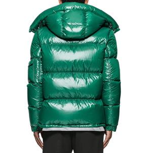 Blouson matelassé vert pour homme, fermeture éclair, coupe-vent, décontracté, hiver, rembourrage polyester, coupe régulière, face extérieure en nylon - Product Image 6
