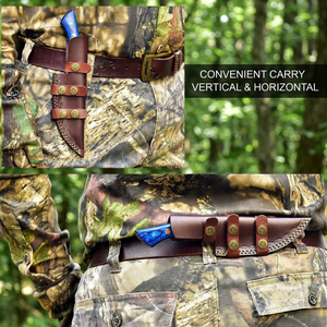Couteau de chasse artisanal en acier Damas avec manche en bois de pukka et étui en cuir fin, couteau de camping, cadeau de Noël, couteau EDC - Product Image 5
