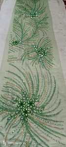 Tissu Perlé Antistatique de Luxe pour Filles, Haute Qualité, Zircon, Fait Main, 100% Polyester, Fournisseur Indien pour la Confection de Vêtements - Product Image 4