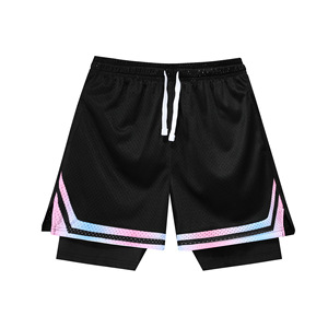 Pantalones Cortos Deportivos 2 en 1 para Hombre, para Gimnasio, Correr, Baloncesto, de Malla, Doble Capa, Personalizados, 100% Algodón, Secado Rápido, Transpirables, con Cordón Ajustable - Product Image 6