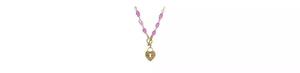 Collana con Ciondolo a Cuore in Filigrana e Perline Viola |   2028 - Product Image 3
