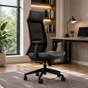 Promotion en Gros : Chaise de Bureau Ergonomique Moderne en Cuir PU avec Dossier en Maille Respirante, Hauteur Réglable, Siège Coulissant et Accoudoirs 3D - Product Image 1