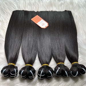 Grand stock d'extensions de cheveux humains 100% trame osseuse droite 14-16 pouces couleur naturelle extrémité épaisse disponible pour la vente en gros - Product Image 4