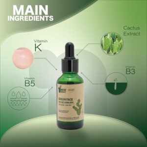 Sérum Visage Naturel au Nopal Cactus en Gros pour OEM, Alpha Arbutin, Élimination des Taches Brunes, Hydratant et Éclaircissant, 30ml - Product Image 2