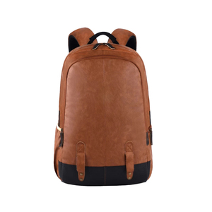 Genuine Leather Minimalist <b>Backpack</b> With Zipper Closure Shoulder <b>Straps</b> Unisex Daily Use Softback Below 24L Durable Design - Product Image 4