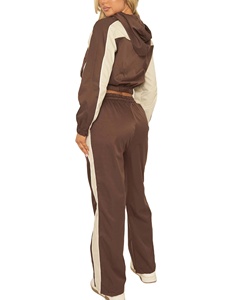 Conjunto Deportivo de 2 Piezas para Mujer, Chaqueta Corta con Cierre y Pantalones, Estilo Windbreaker, Alta Calidad, Venta al Por Mayor, Personalizable, 2026 - Product Image 2