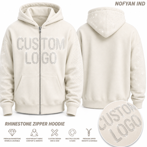 Sudadera con Capucha y Cremallera Personalizada 2026, Nuevo Diseño con Pedrería, Bolsillo, 100% Algodón, Unisex, Ecológica, Transpirable, de Secado Rápido para Invierno - Product Image 1