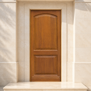 Puerta interior de madera maciza Golden Aero Ga-18s con acabado en teca, diseño moderno para dormitorio, apartamento, villa. - Product Image 1