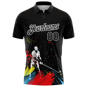 Polo de Golf Personalizable para Hombre, Azul Verde, Impresión por Sublimación, Transpirable, Deportivo, con Diseño de Nombre y Número - Product Image 5