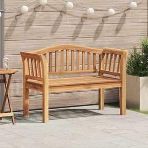 Banc de patio en teck massif 47,24 x 21,06 x 33,46 pouces couleur marron - Product Image 1