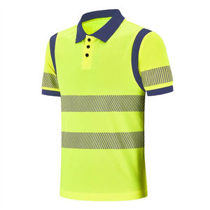 เสื้อโปโลสะท้อนแสงแบบกำหนดเองสำหรับผู้ชาย |   ผ้าถักโพลีเอสเตอร์ 100% แห้งเร็ว ระบายอากาศได้ดี สวมใส่สบาย เหมาะสำหรับชุดทำงาน | - Product Image 2