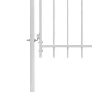 39.4 bianco "x 78.7" acciaio cancello da giardino elegante scherma traliccio e soluzione cancello - Product Image 3