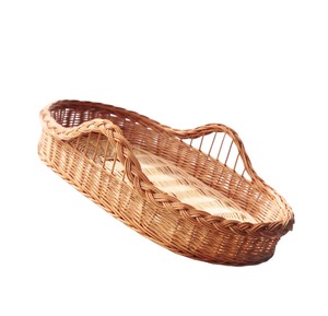 Panier à langer en rotin fait main, panier à langer pour enfant en rotin, plateau organisateur de couches pour bébé en osier bio portable pour chambre d'enfant - Product Image 3