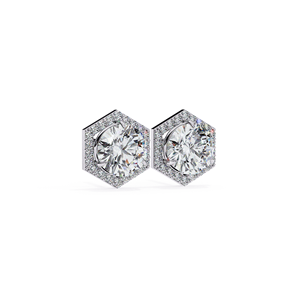 REYES Luxury 14K Solid Gold Rhodium Plated Fine Jewelry GRA Certified 925 Sterling Silver Round Cut 1.5Ct Moissanite <b>Earrings</b> - Product Image 4