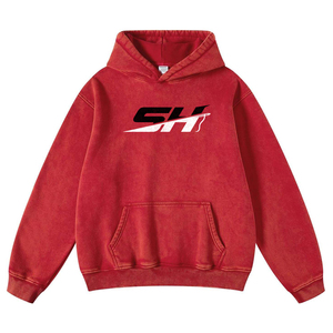 เสื้อฮู้ดดี้ผู้ชายทรงโอเวอร์ไซส์ ล้างสีแบบแอซิด ทันสมัย ผ้าเฟรนช์เทอร์รี่เนื้อหนา ผลิตตามสั่ง จำนวนมาก - Product Image 6
