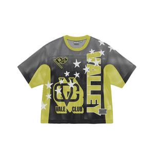 เสื้อฟุตบอลอเมริกันฤดูใบไม้ร่วงแบบใหม่สำหรับผู้ชาย ระบายอากาศได้ดี แห้งเร็ว คอวี แขนสั้น ไซส์ใหญ่ ปรับแต่งได้ - Product Image 4