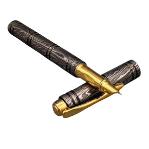 Stylo de luxe en métal avec corps à motifs décoratifs, clip de poche élégant, papeterie de bureau exécutive haut de gamme - Product Image 3