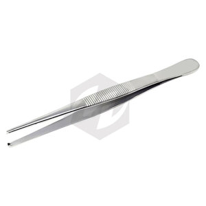 Pinzas de tejido de 5 pulgadas con dientes rectos, de acero inoxidable, para disección, instrumentos quirúrgicos médicos, para agarre y sujeción - Product Image 1