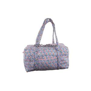 Bolsa de Lona Acolchada Hecha a Mano 100% Algodón, Deportiva, de Yoga, Ecológica, de Color Sólido, con Asas Dobles, para Otoño y Playa - Product Image 1