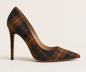 Escarpins à talons hauts élégants pour femmes, motif tartan écossais, pour mariage, design personnalisé, fournisseur en gros - Product Image 3