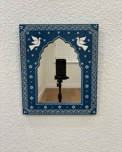 Espejo de Pared Ecológico con Incrustaciones de Hueso, Hecho a Mano, Decoración de Hogar de Lujo con Tamaño y Color Personalizables - Product Image 4