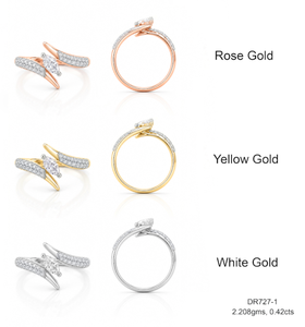 Bague en or jaune 14 carats sertie de diamants de laboratoire taille émeraude pour les soirées, diamants de laboratoire certifiés IGI, luxe - Product Image 2
