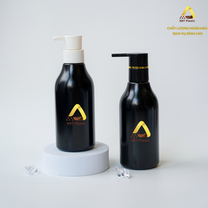 Customizable 300ml PET Black Plastic Pump Dispenser OEM Container for Lotion <b>Shampoo</b> Personal Care Packaging <b>Refillable</b> <b>Bottle</b> - Product Image 5