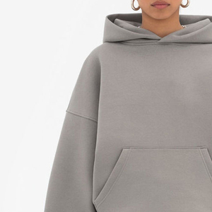 เสื้อฮู้ดดี้พรีเมียมคุณภาพสูงสำหรับฤดูหนาว ทรงหลวมไหล่ตก ดีไซน์ยาวพิเศษสำหรับผู้หญิง  รับสั่งทำไซส์ใหญ่ - Product Image 3
