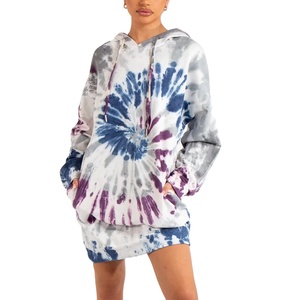 Sweat à capuche épais à épaules tombantes pour femmes 400 GSMCustomized In Different Color Oversized Women Long Hoodie With Pocket - Product Image 3