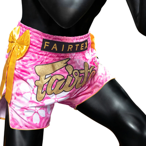 Shorts de Muay Thai Fairtex con Diseños Únicos, Shorts de Muay Thai Personalizados, Shorts de Kickboxing de Satén Rosa, Shorts de Boxeo, Proveedor OEM - Product Image 5