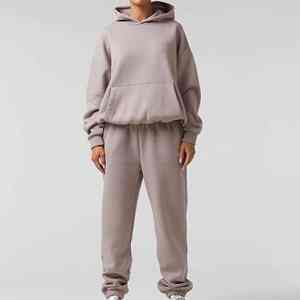 Tenues pour femmes, dernières créations, collection hiver, 100% coton, survêtements à capuche oversize, vêtements de sport, haute qualité, OEM - Product Image 3