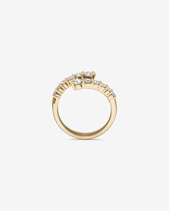 แหวนทองคำ 18K คลาสสิกทรง Eternity ประดับเพชรทรง Brilliant Cut แบบ Prong Setting ได้รับการรับรองจาก IGI แหวนหมั้นสำหรับผู้หญิงแบบปลายเปิด - Product Image 3