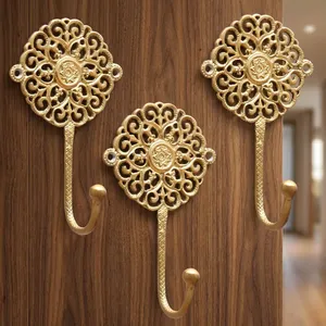 Wall Hooks Set of 3 <b>for</b> Coats Keys Bags | Multipurpose Wall Mounted Hooks <b>for</b> Clothes <b>Towels</b> Hats Caps Home Office <b>Bathroom</b> - Product Image 5