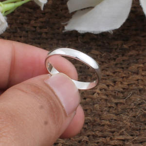 Wholesale 925 Sterling <b>Silver</b> Minimalist Band <b>Ring</b> High Polish Stackable Plain Finger <b>Ring</b> for Women <b>Men</b> Fine Jewelry - Product Image 6