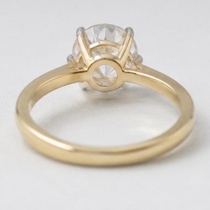14K Gold Lab Grown <b>Diamond</b> Round Brilliant <b>Ring</b> IGI Certified Female Engagement <b>Ring</b> VS1 Clarity 1.75Ct White <b>Diamond</b> <b>Ring</b> - Product Image 4