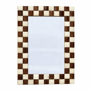 กรอบรูปไม้ลายเรขาคณิตสีดำขาวฝังกระดูกทำมือ ของตกแต่งบ้านแนวตั้ง ของขวัญ - Product Image 3