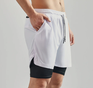 Custom Private Label <b>Mens</b> Gym <b>Shorts</b> With <b>Compression</b> Waterproof Liner <b>Men</b> Workout <b>Shorts</b> - Product Image 1