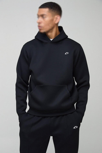 Survêtement à capuche pour homme avec logo personnalisé, en molleton de coton, coupe ajustée, style streetwear, vêtements de sport, ensemble deux pièces - Product Image 4