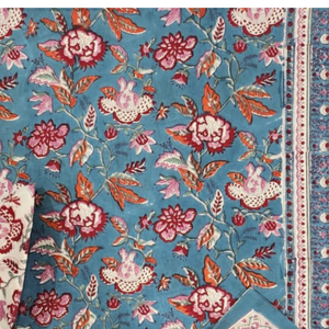 Luxury Jaipur Block Print Pure Cotton 200TC 3-Piece <b>King</b> <b>Size</b> Bedsheet Set Soft Skin Friendly Durable Machine Wholesale Hotel - Product Image 2