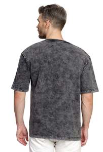 Camiseta Vintage Estampada 100% Algodón para Hombre, Personalizada en la Parte Delantera, Negra, Corte Holgado, Manga Corta, Lisa, con Estampado, Estilo Hip Hop, Alta Calidad - Product Image 4