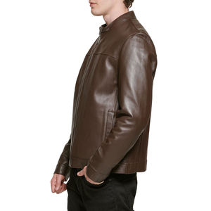 Crocodile skin <b>Men's</b> Leather Jacket Autumn Winter Fashion Jackets For <b>Men</b> Solid Color Zipper Leather Casual jacket for <b>men</b> - Product Image 4