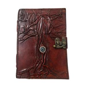 Diario de Cuero con Ojo Turco y Árbol de la Vida, Hecho a Mano, Libro Gótico de las Sombras, Regalo para Brujas, Libro de Hechizos Vintage - Product Image 1
