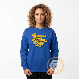 เสื้อผ้าฝ้ายฟลีซคุณภาพสูงสำหรับผู้หญิง Sigma Gamma Rho รุ่นฤดูใบไม้ร่วง/ฤดูหนาว ปักลาย ป้องกันรอยยับ เป็นมิตรกับสิ่งแวดล้อม - Product Image 3