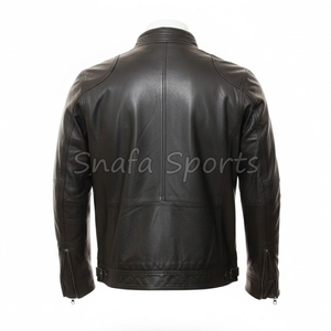 Veste en cuir véritable pour l'hiver, imperméable, coupe-vent, veste bomber vintage de haute qualité, personnalisée pour hommes - Product Image 2