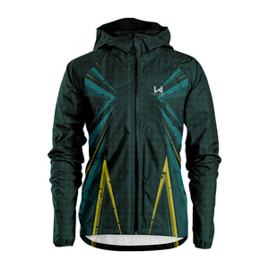 Wholesale Eco Friendly High Quality Quick Dry Waterproof Breathable Nylon Coated Zipper Pattern Hooded Windbreaker Jacket - Product Image 2